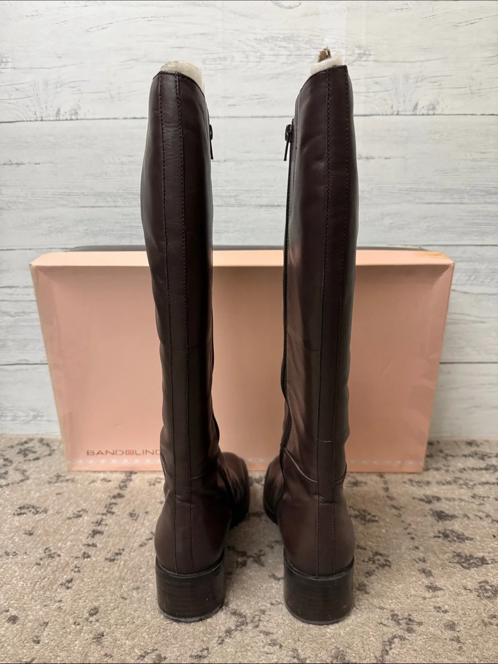 Bandolino Women's Dark Brown Leather Knee-High Boots